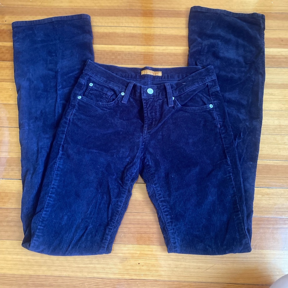 90’s Blue corduroy low waisted flare pants